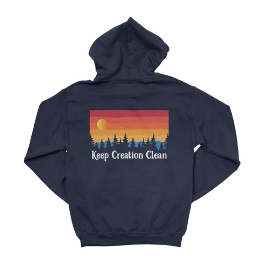 Keep Creation Clean Sunset Hoodie (Navy)